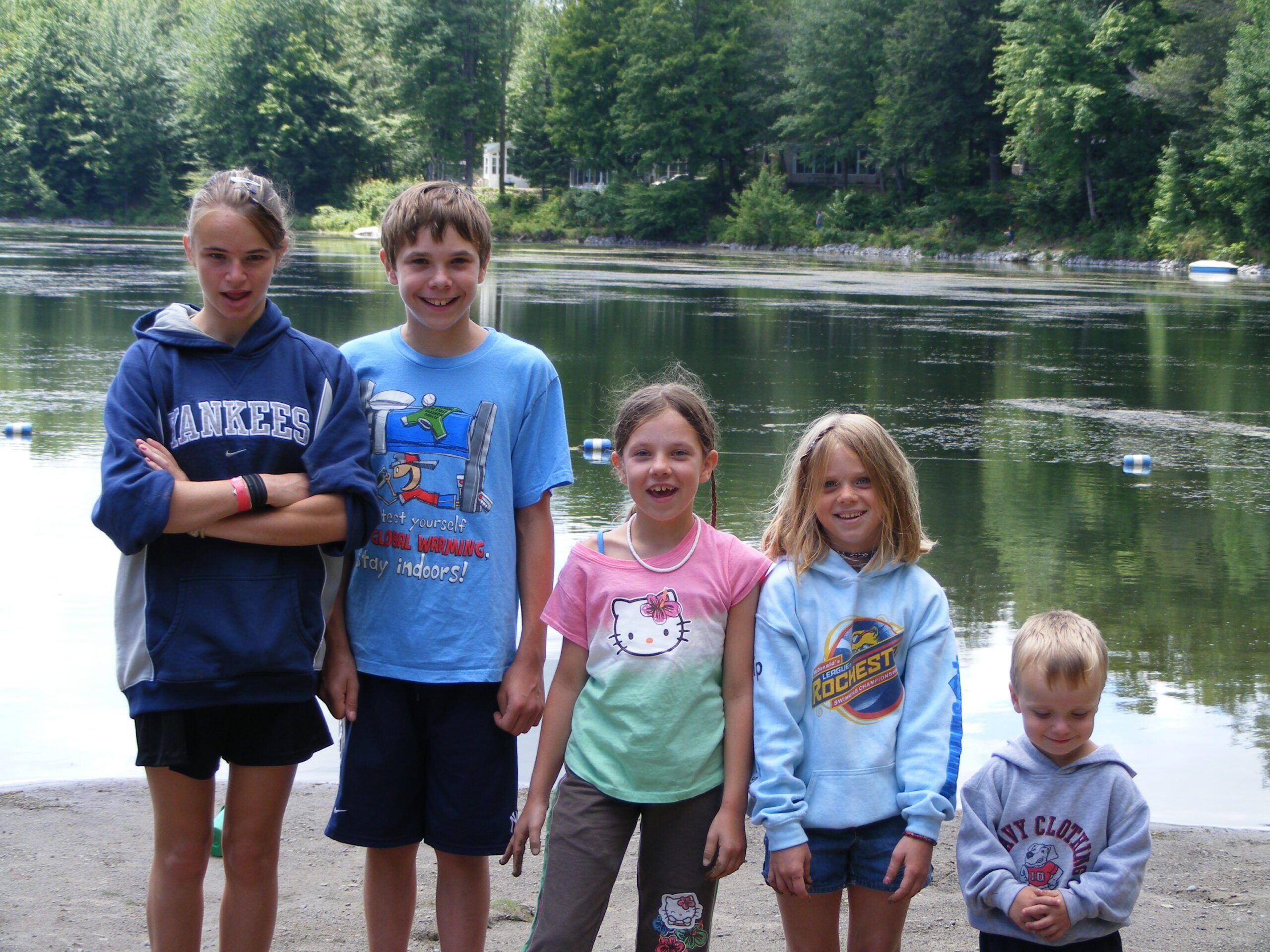 Kids at the lake before I found migraine freedom